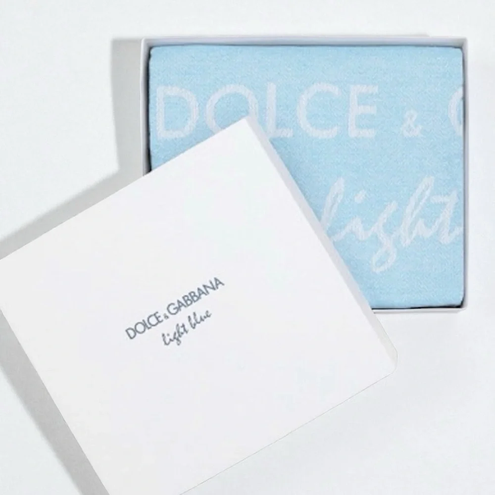 Dolce&Gabbana Light blue large beach towel -New in box